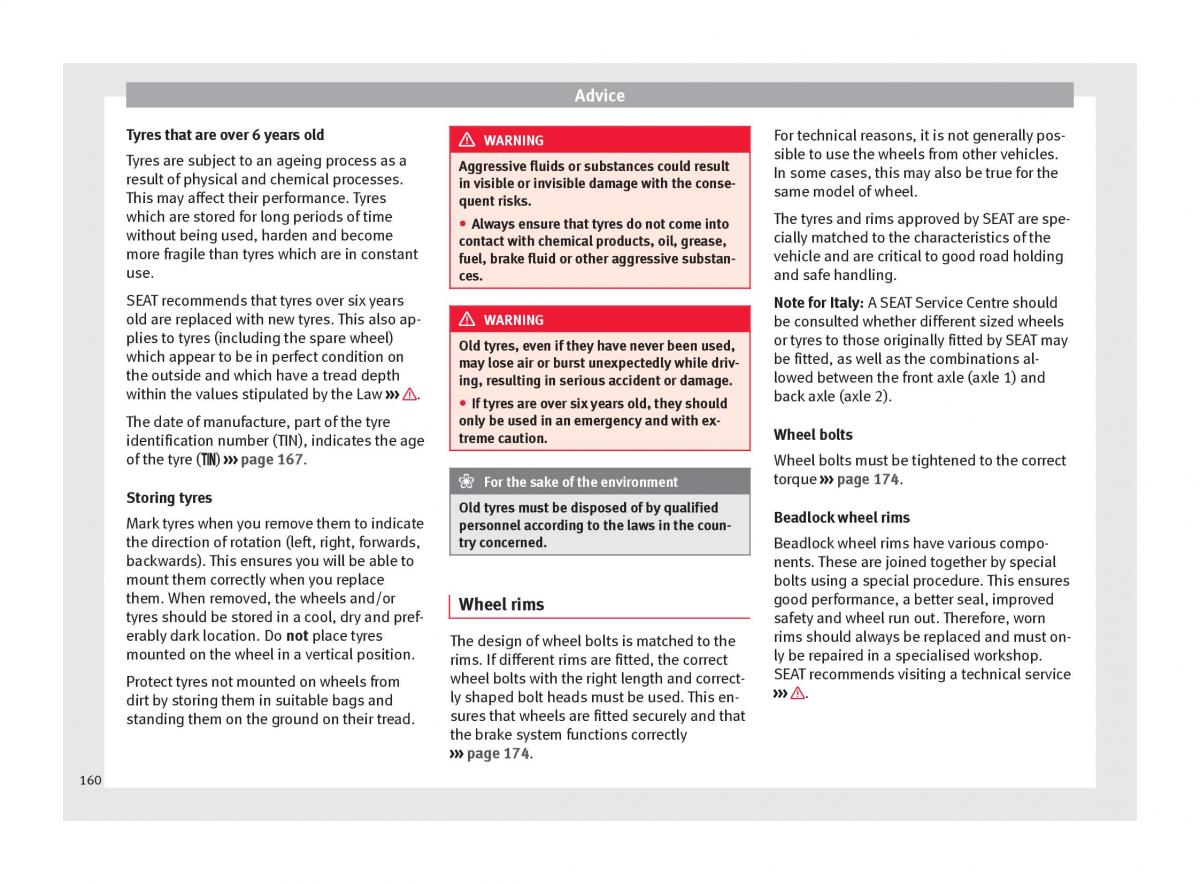 Seat Mii owners manual / page 162
