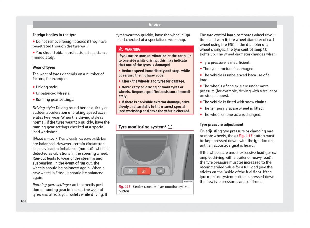 Seat Mii owners manual / page 166
