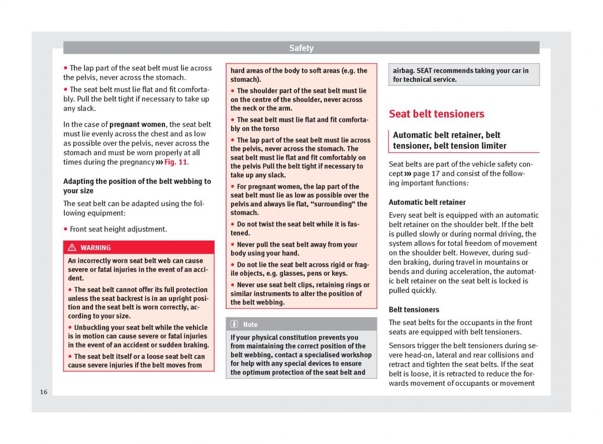 Seat Mii owners manual / page 18
