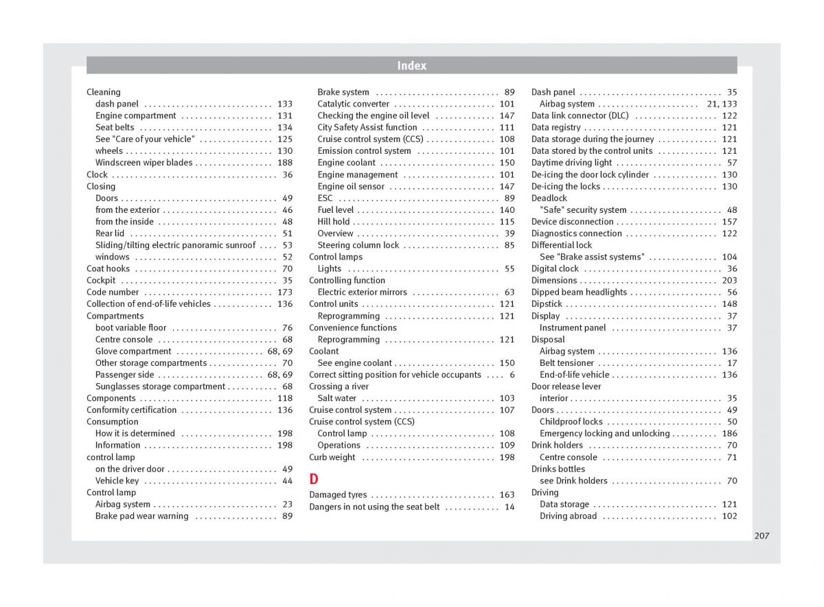 Seat Mii owners manual / page 209