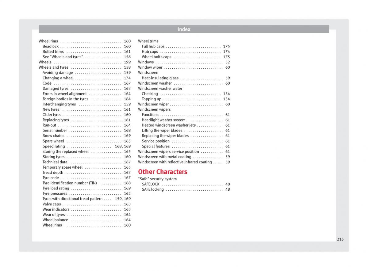 Seat Mii owners manual / page 217