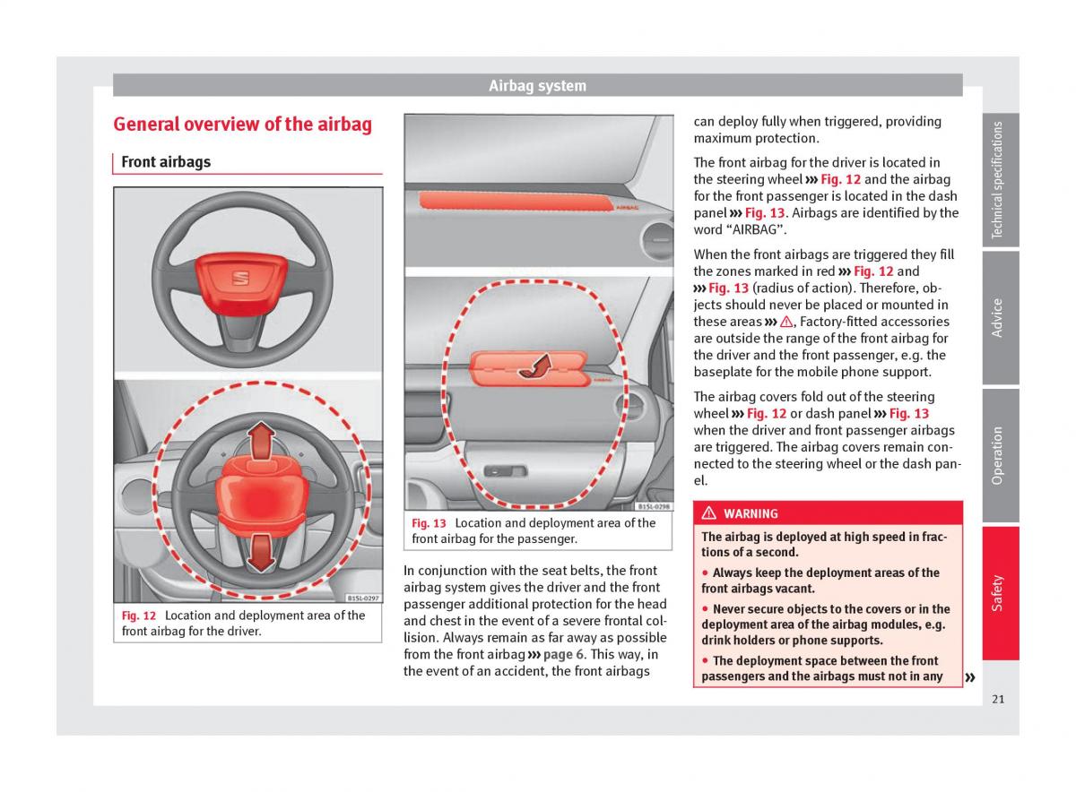 Seat Mii owners manual / page 23