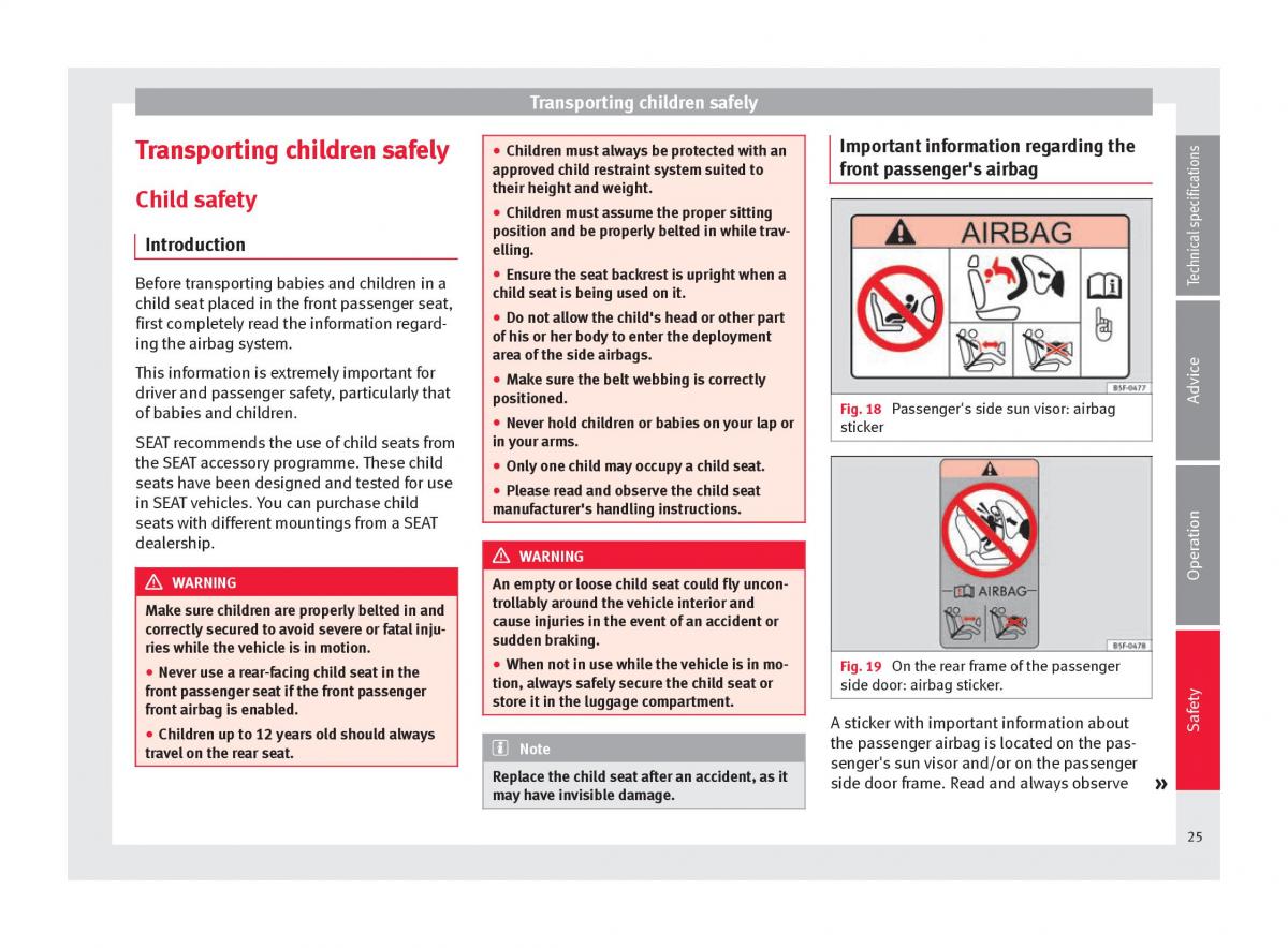 Seat Mii owners manual / page 27