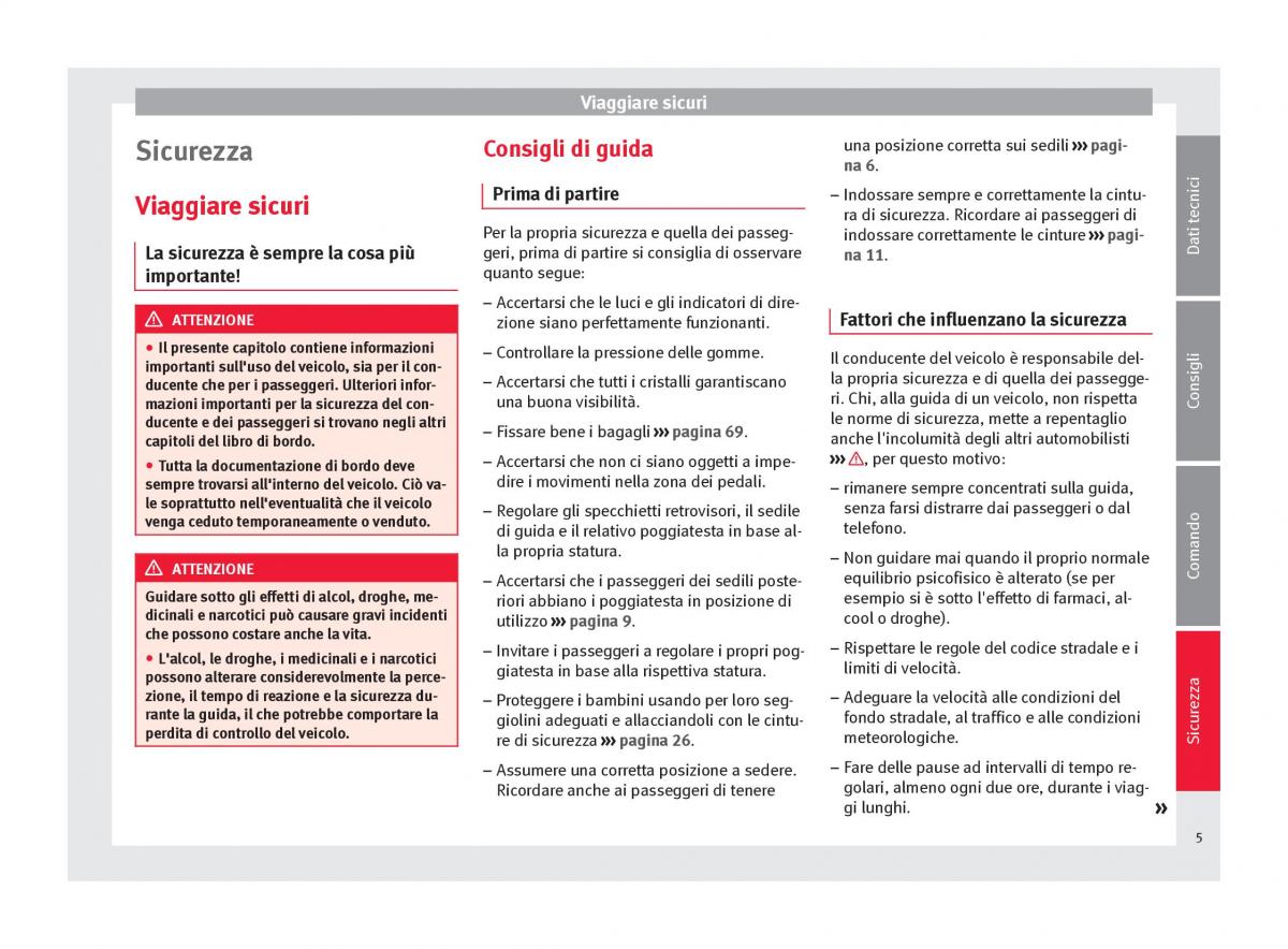 Seat Mii manuale del proprietario / page 7