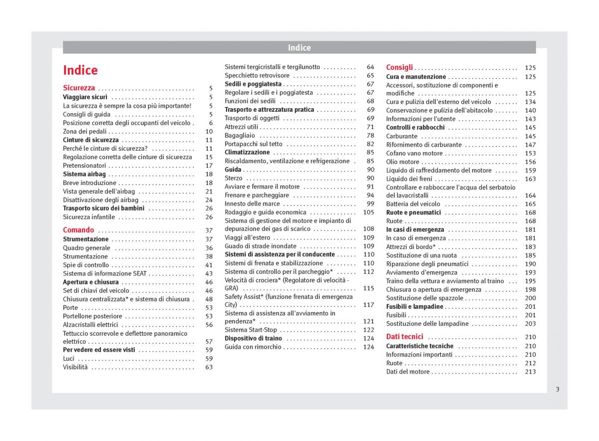 Seat Mii manuale del proprietario / page 5