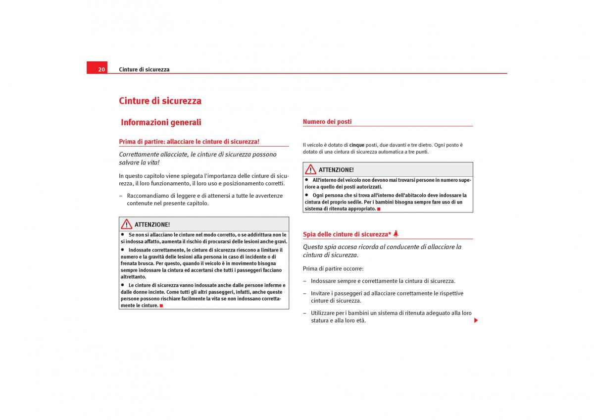 Seat Toledo III 3 manuale del proprietario / page 22