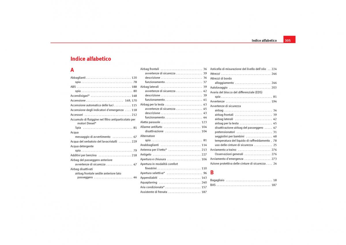 Seat Toledo III 3 manuale del proprietario / page 307