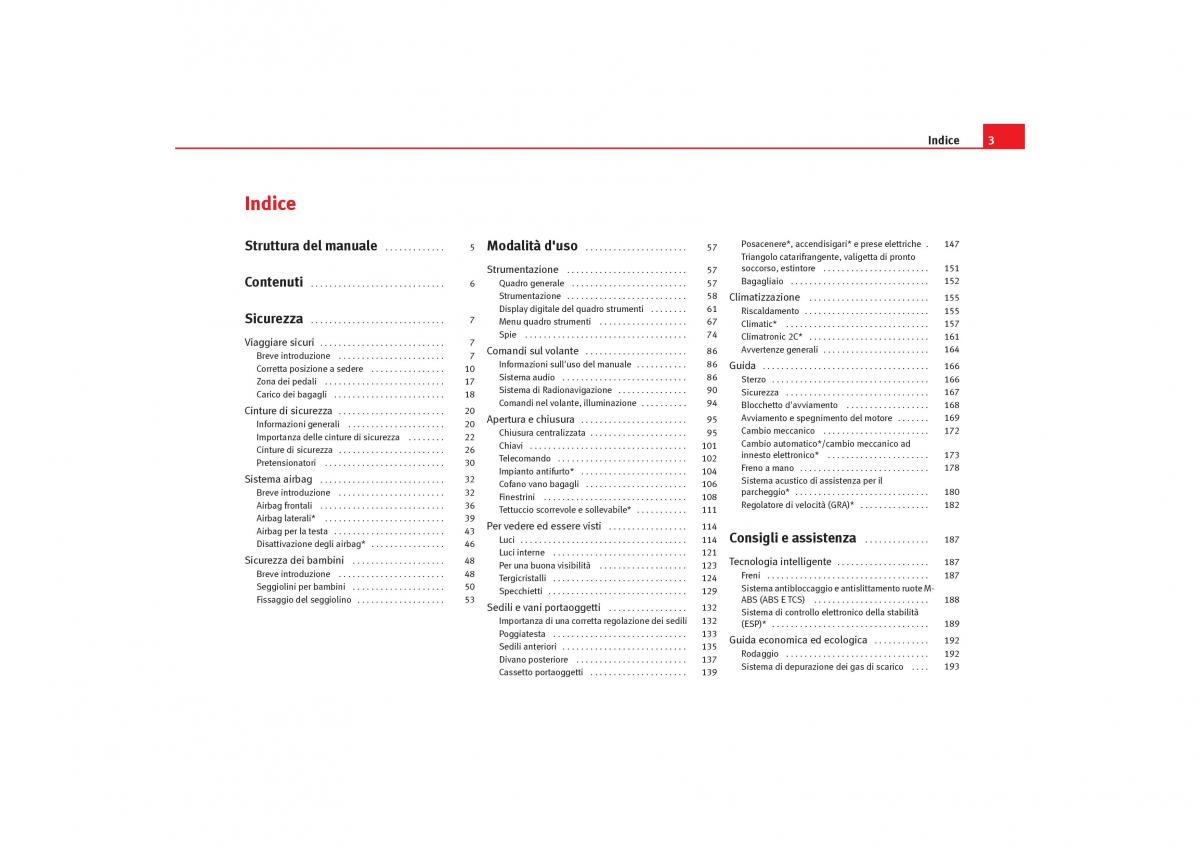 Seat Toledo III 3 manuale del proprietario / page 5