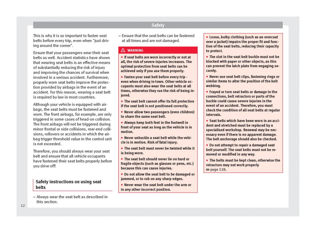 Seat Toledo IV 4 owners manual / page 14