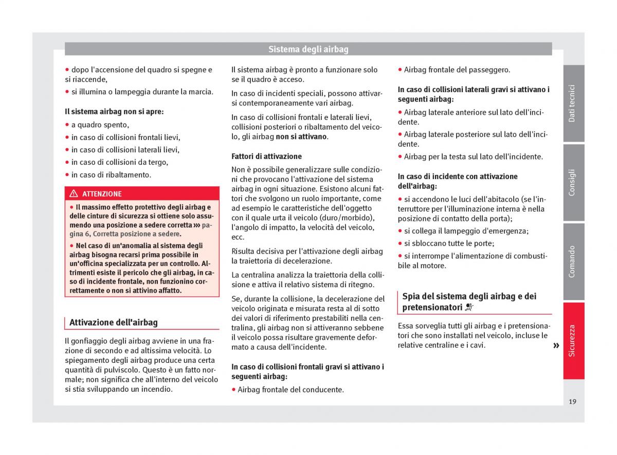 Seat Toledo IV 4 manuale del proprietario / page 21