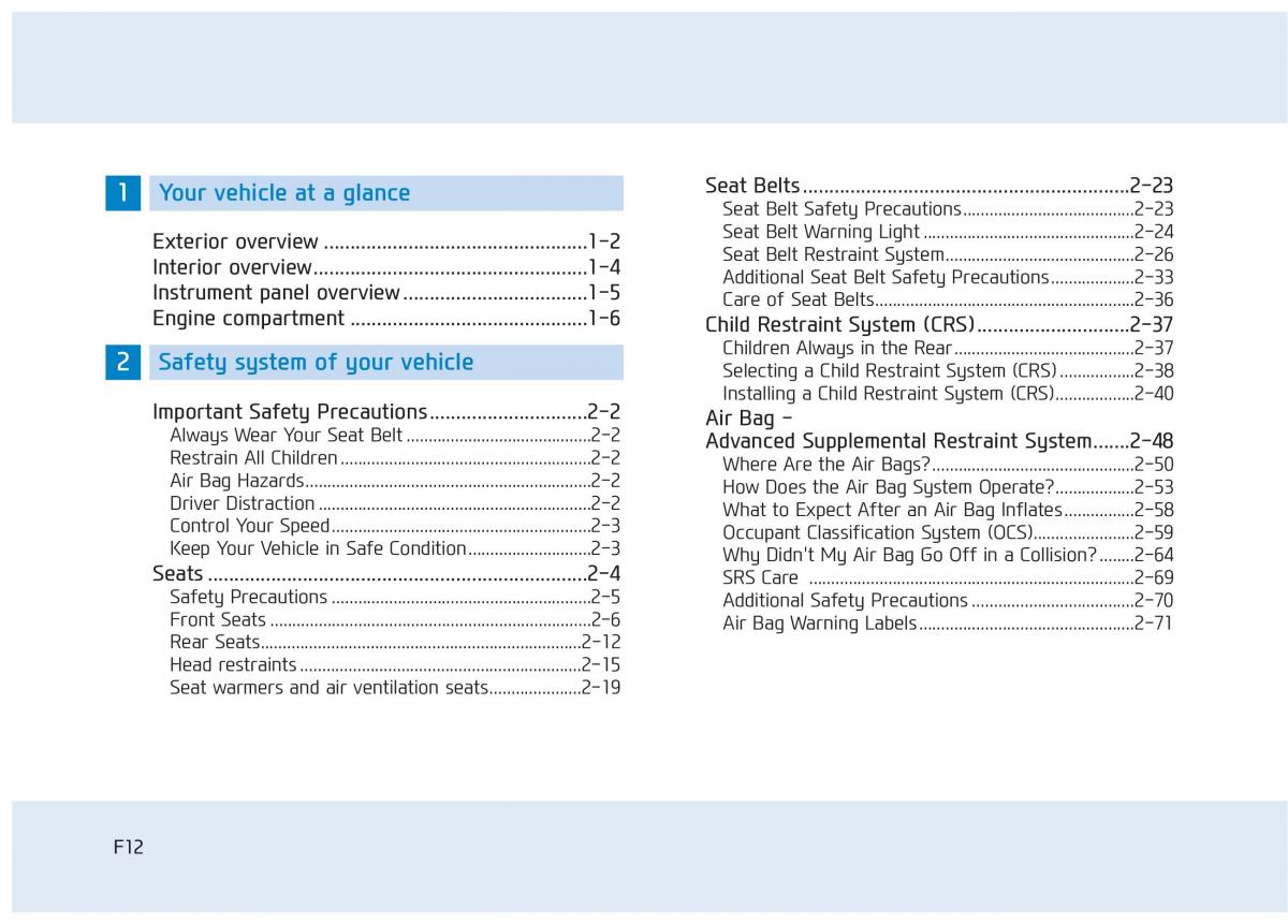 Hyundai Tucson III 3 owners manual / page 12