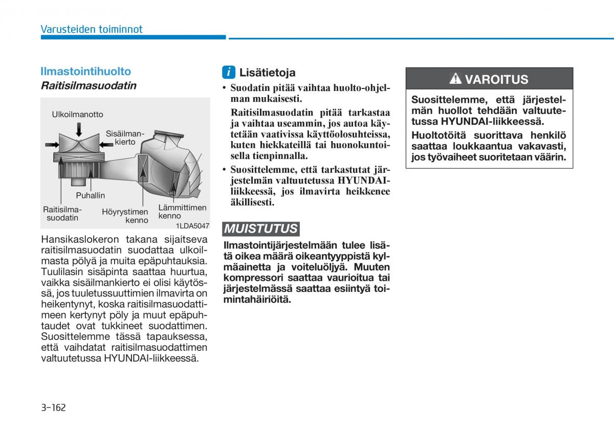 Hyundai Tucson III 3 omistajan kasikirja / page 267