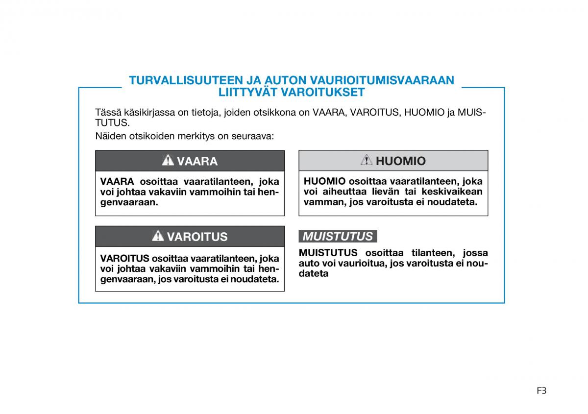 Hyundai Tucson III 3 omistajan kasikirja / page 3