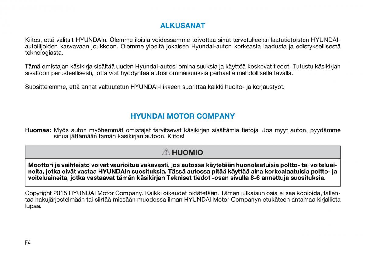 Hyundai Tucson III 3 omistajan kasikirja / page 4