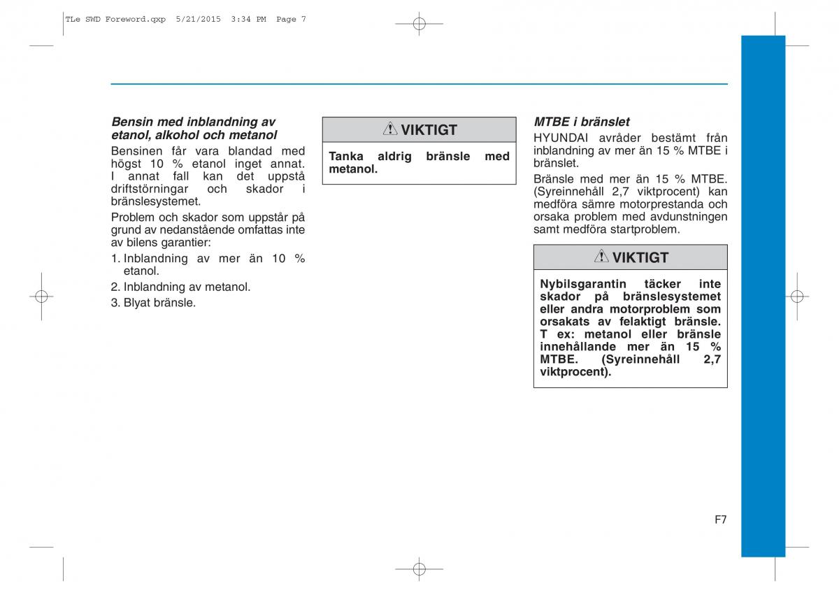 Hyundai Tucson III 3 instruktionsbok / page 7