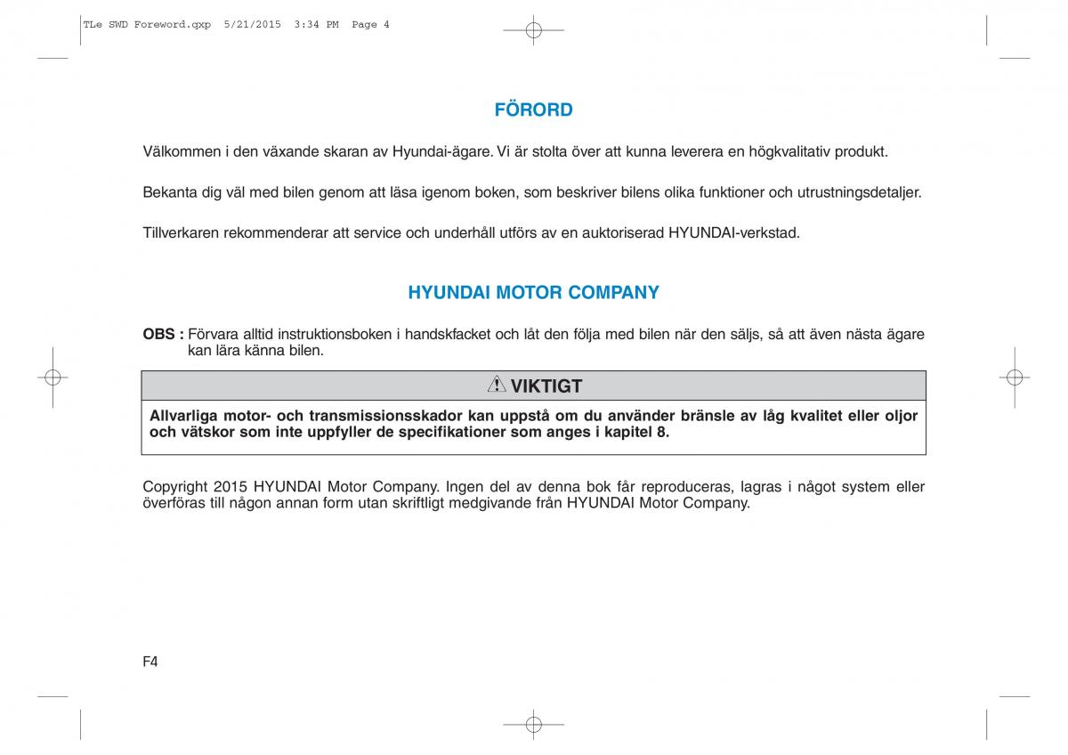 Hyundai Tucson III 3 instruktionsbok / page 4