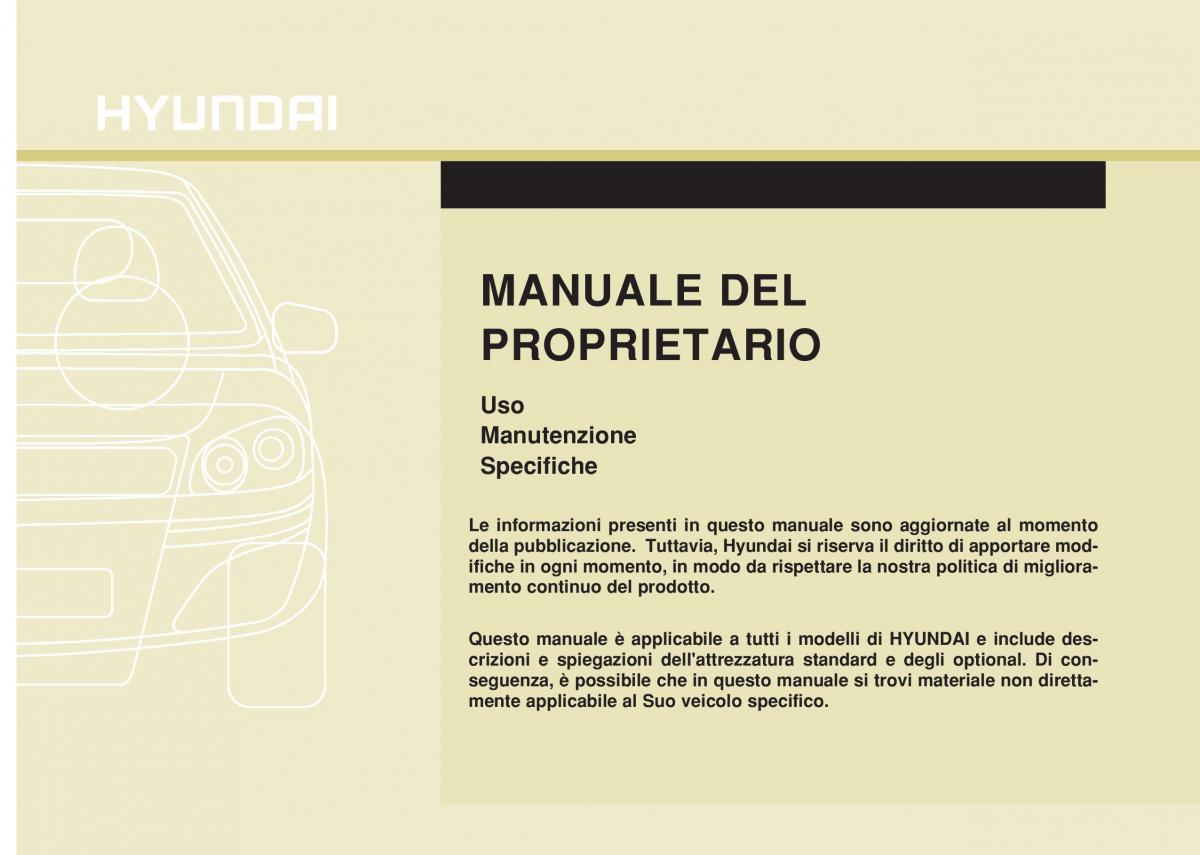 Hyundai i10 II 2 manuale del proprietario / page 1