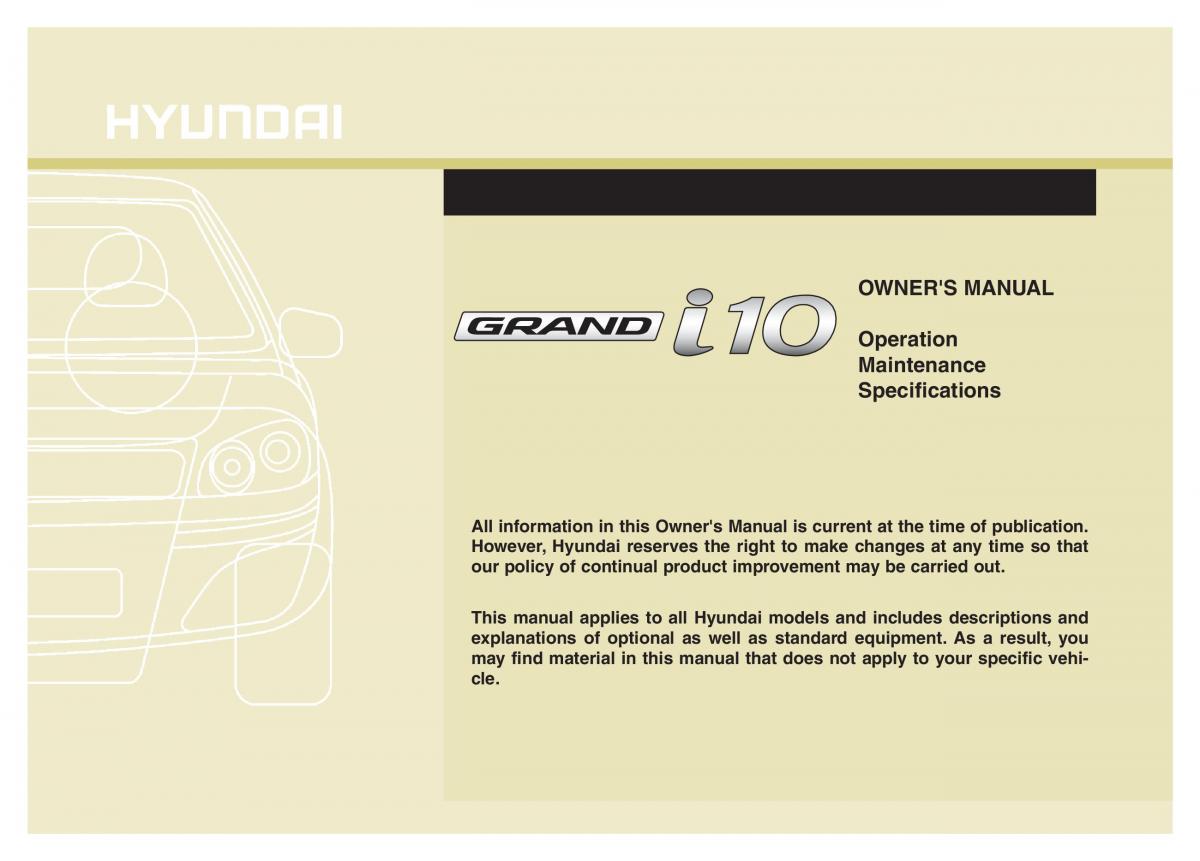 Hyundai i10 II 2 owners manual / page 1