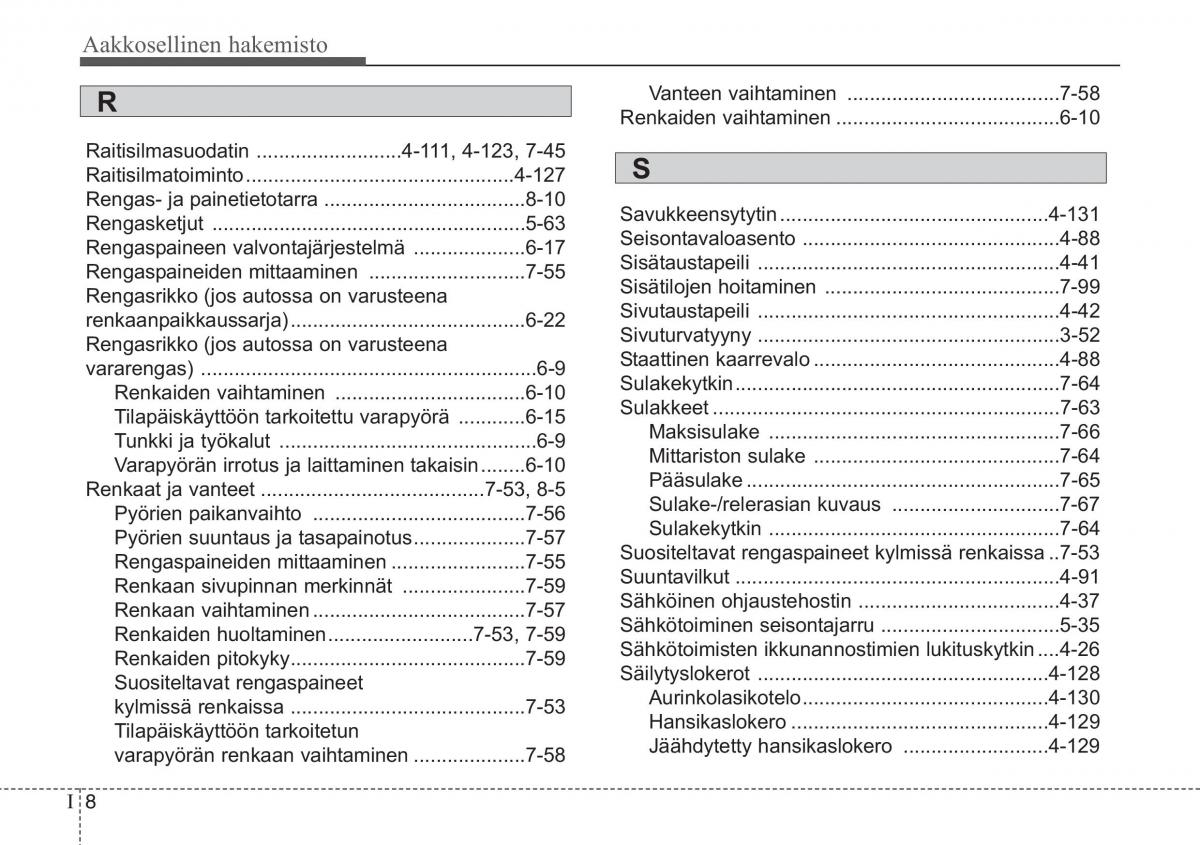 Hyundai i30 II 2 omistajan kasikirja / page 560