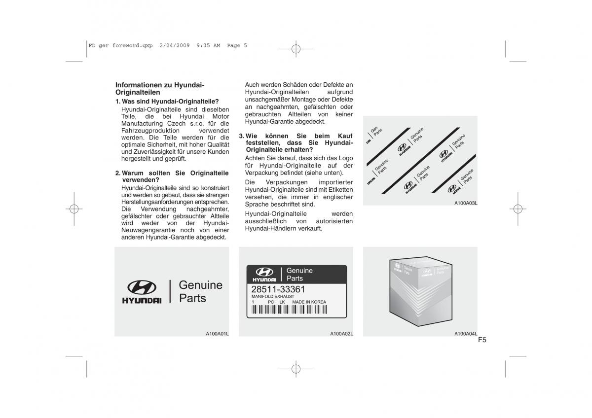 Hyundai i30 I 1 Handbuch / page 5