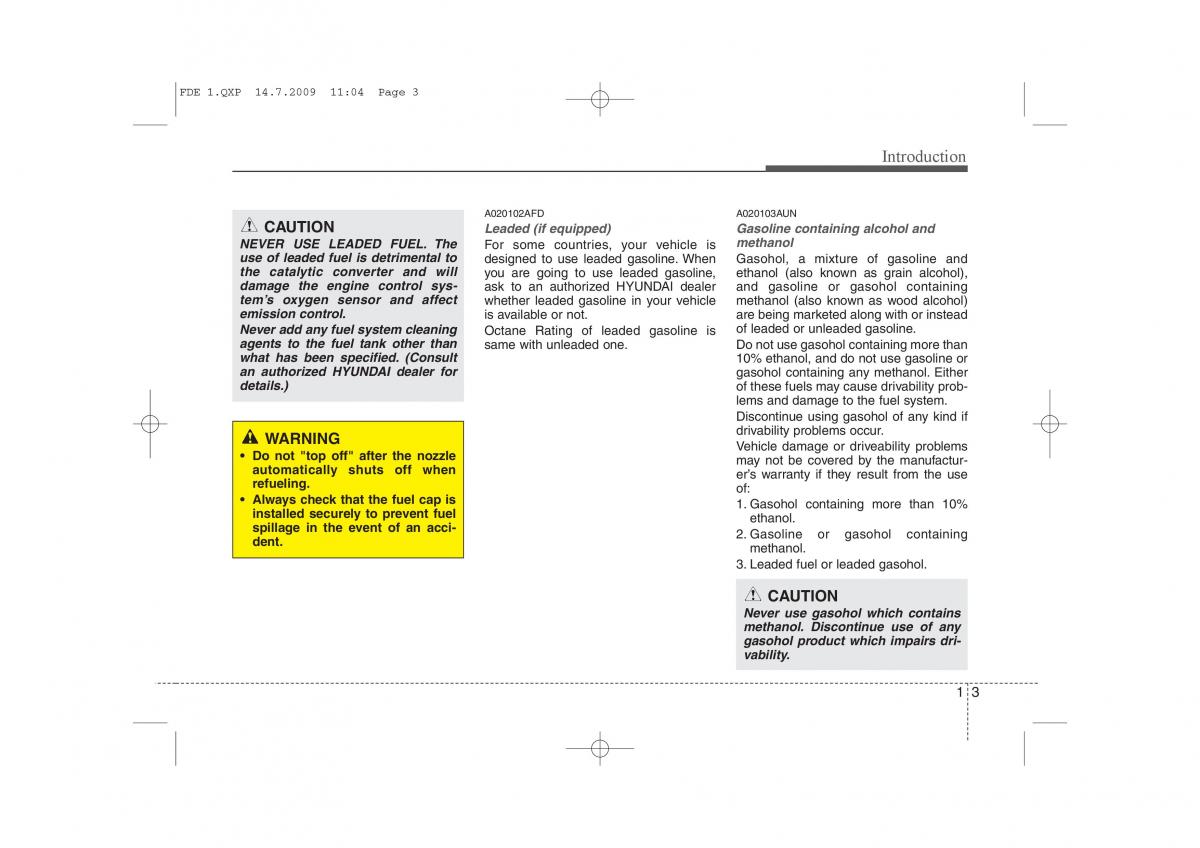 Hyundai i30 I 1 owners manual / page 10
