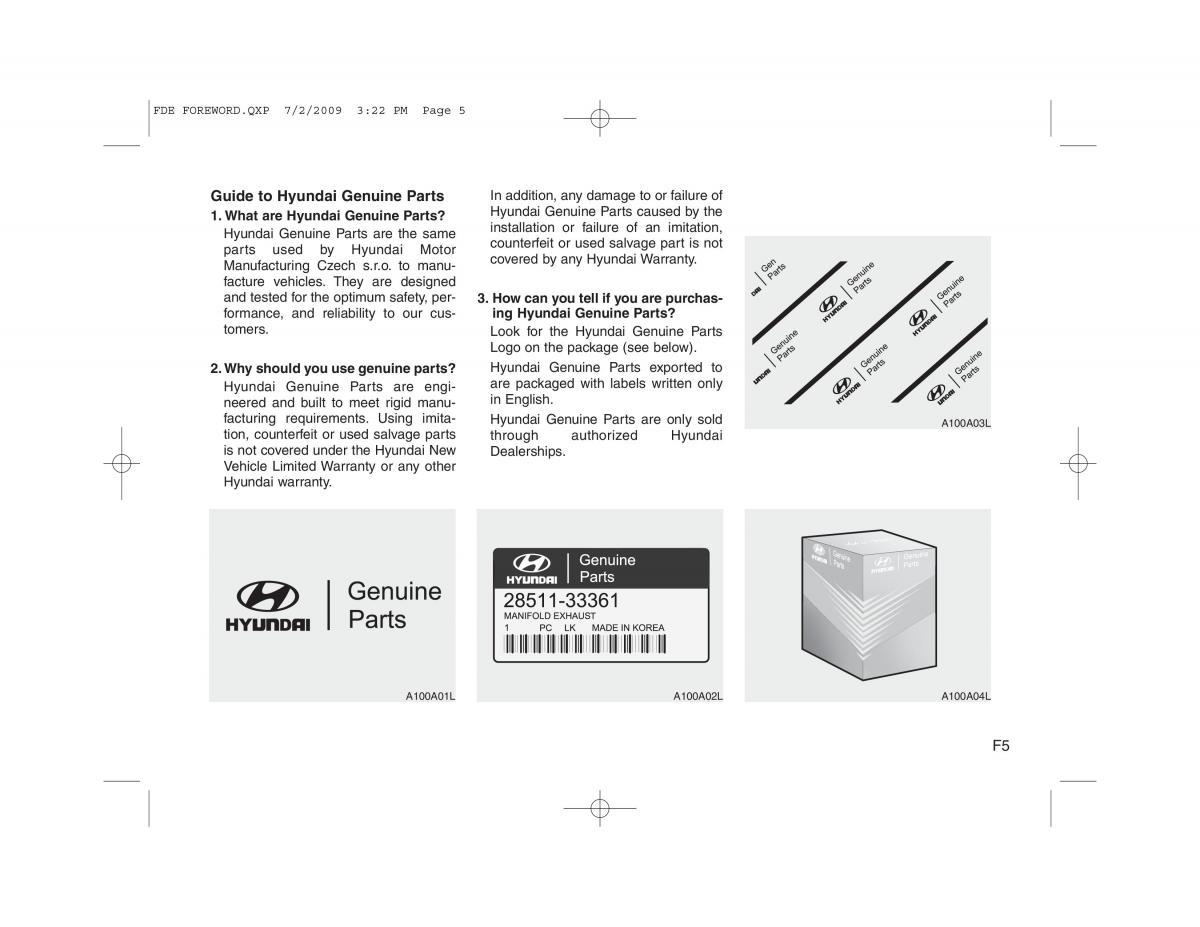 Hyundai i30 I 1 owners manual / page 5