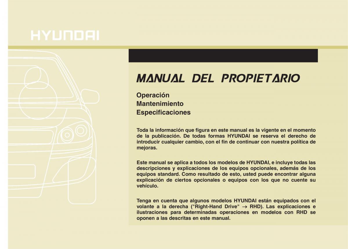 Hyundai i30 I 1 manual del propietario / page 1