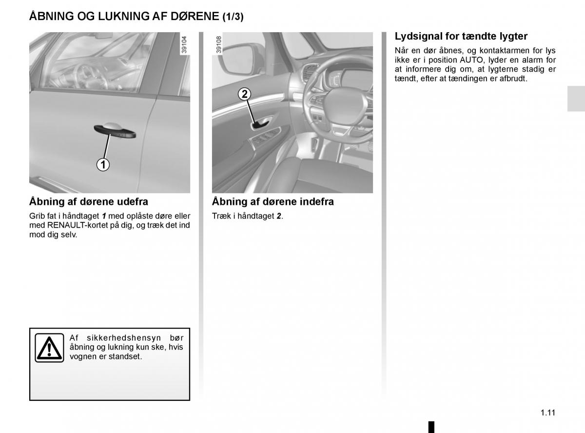 Renault Espace V 5 Bilens instruktionsbog / page 17