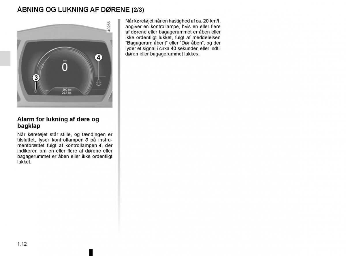 Renault Espace V 5 Bilens instruktionsbog / page 18