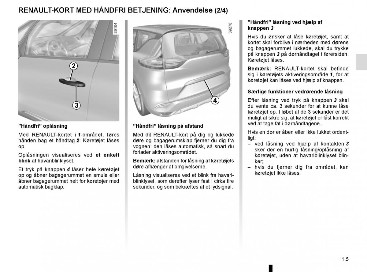 Renault Espace V 5 Bilens instruktionsbog / page 11