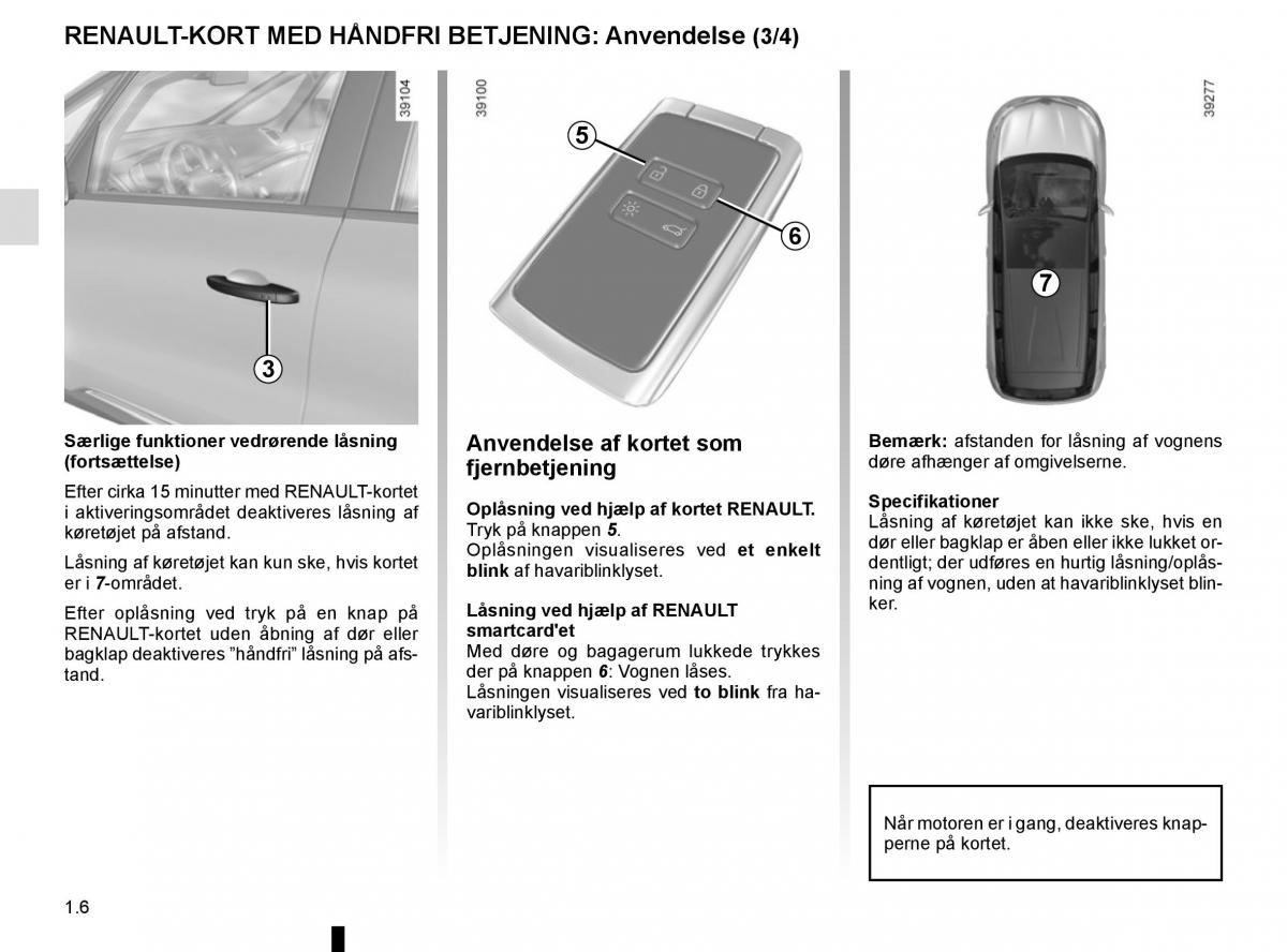 Renault Espace V 5 Bilens instruktionsbog / page 12
