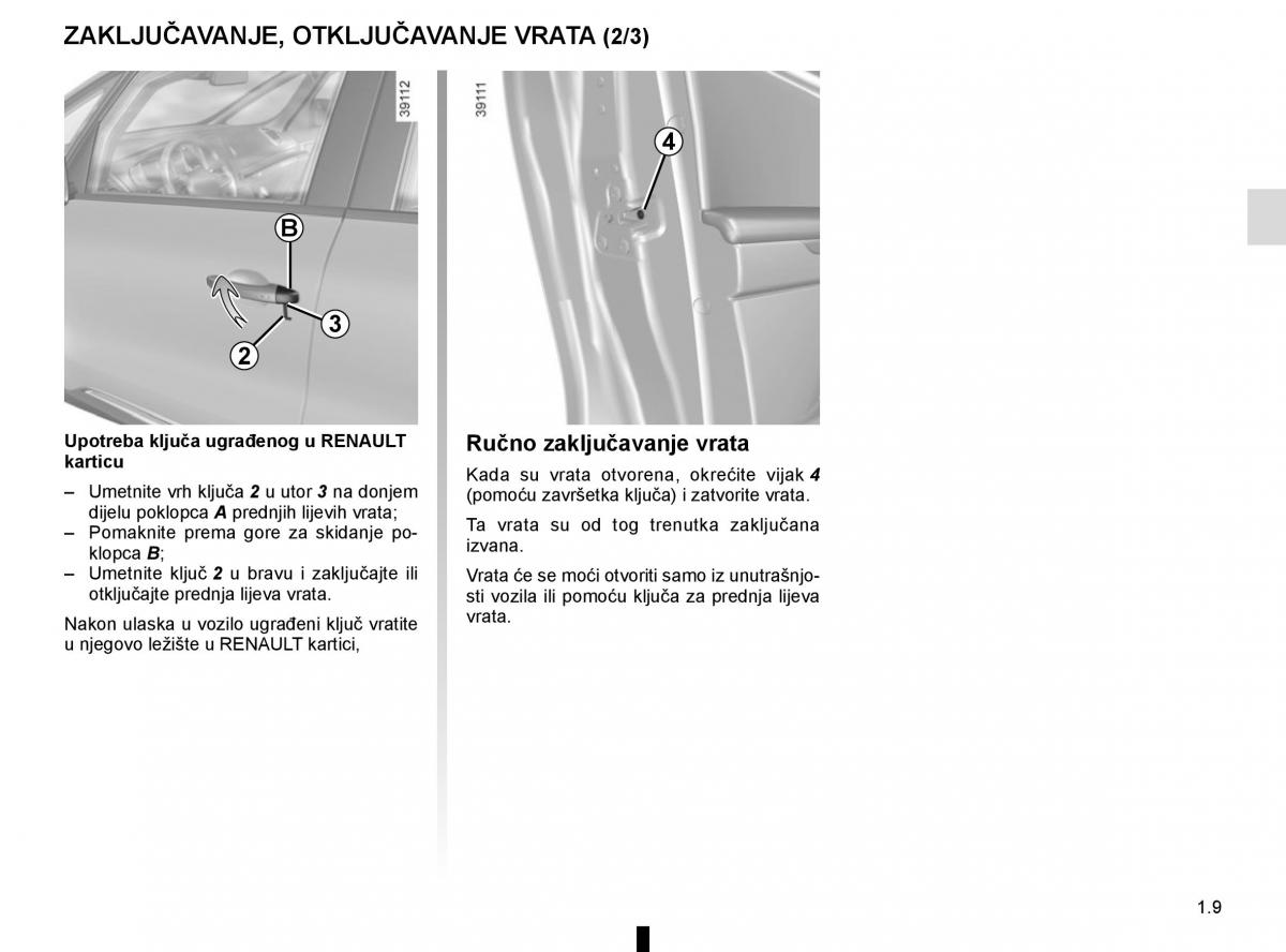 Renault Espace V 5 vlasnicko uputstvo / page 15