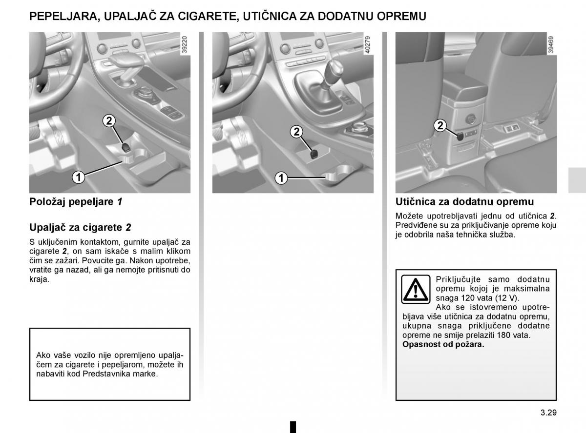 Renault Espace V 5 vlasnicko uputstvo / page 217