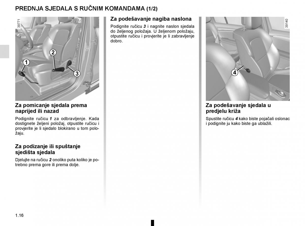 Renault Espace V 5 vlasnicko uputstvo / page 22