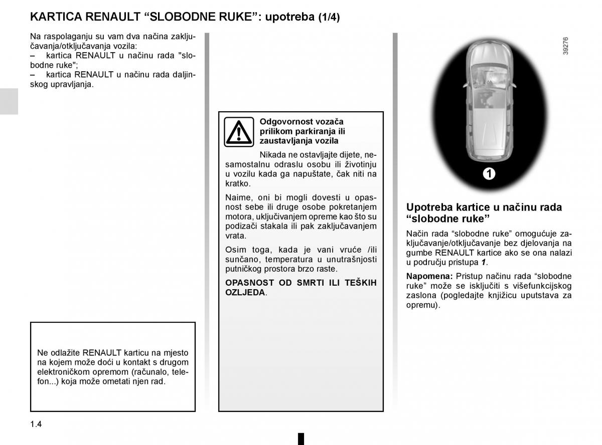 Renault Espace V 5 vlasnicko uputstvo / page 10