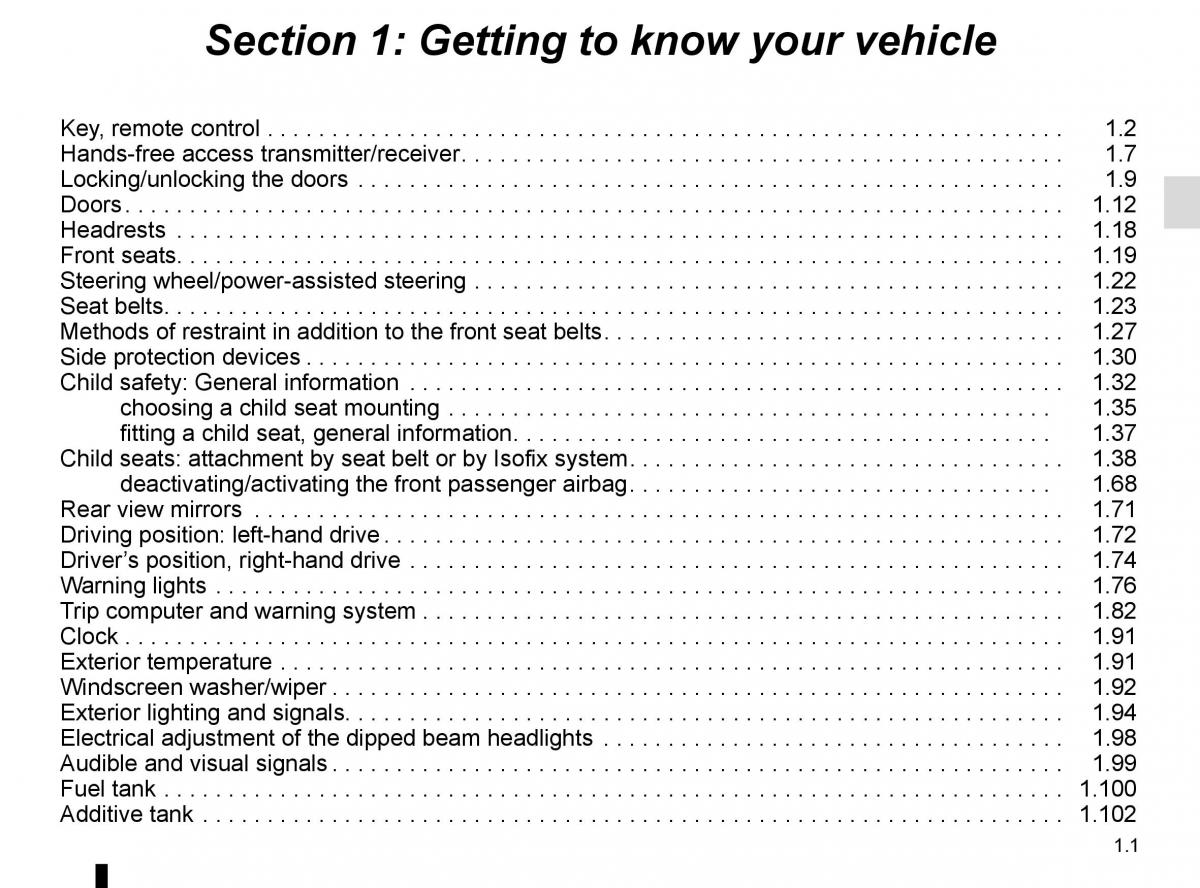 Renault Master III 3 owners manual / page 7