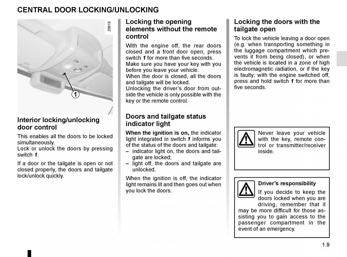 Renault Master III 3 owners manual / page 15