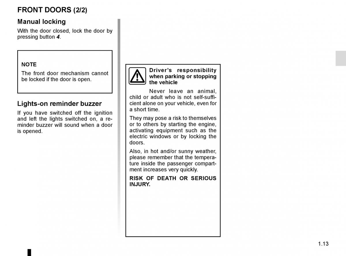 renault master iii 3 owners manual / page 19