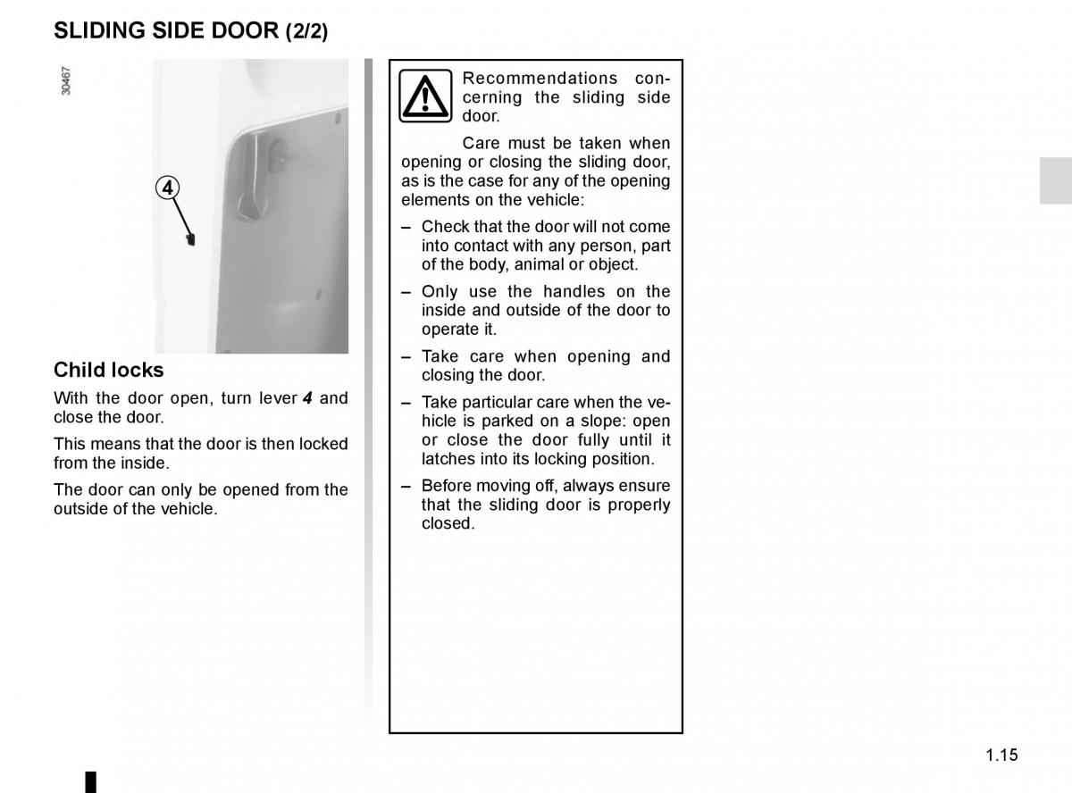 Renault Master III 3 owners manual / page 21