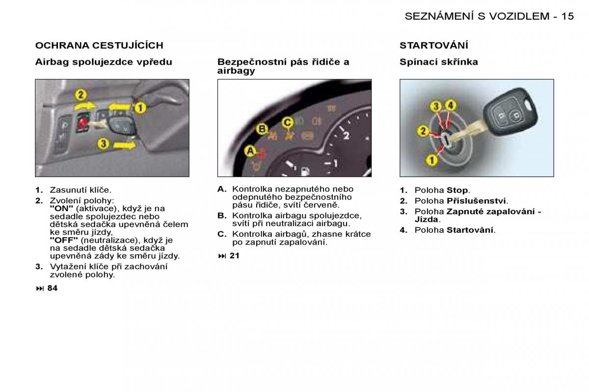 Peugeot 206 navod k obsludze / page 12