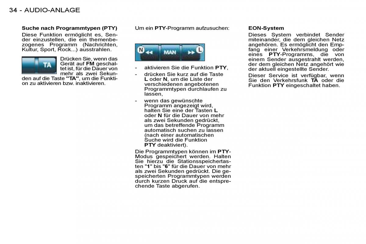 Peugeot 206 Handbuch / page 33