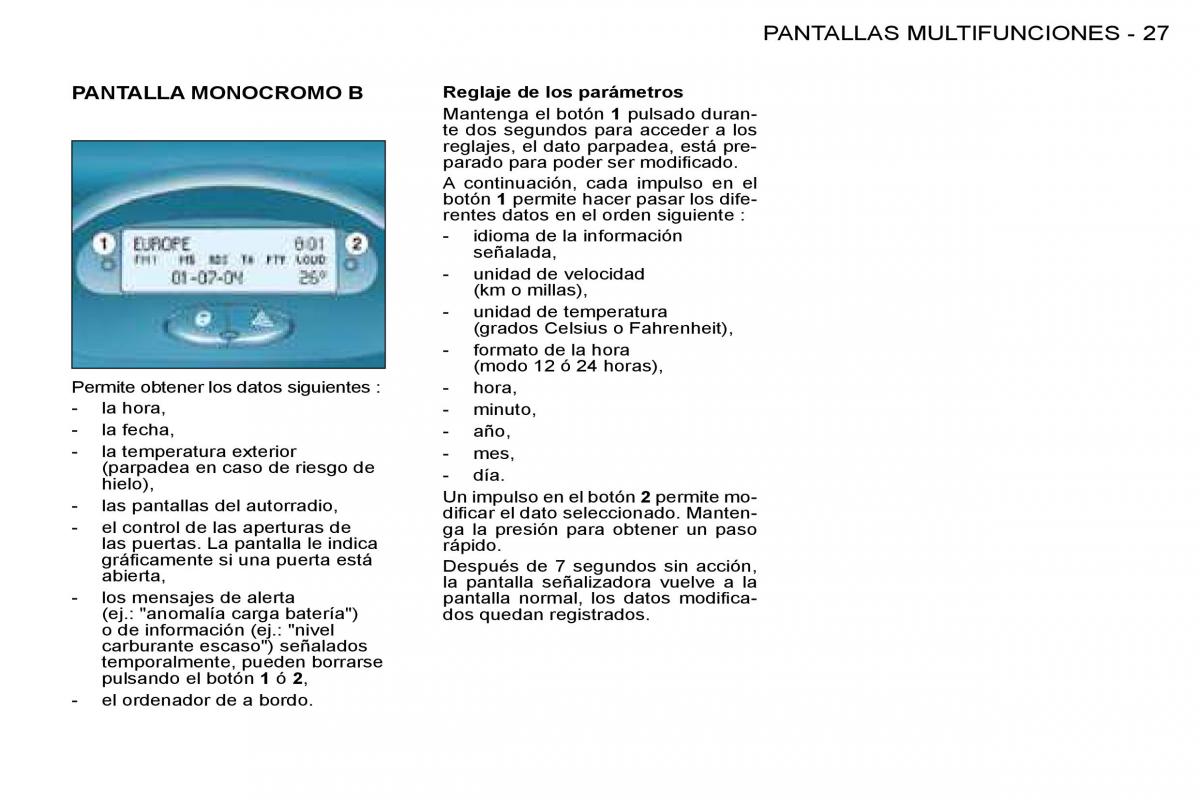 Peugeot 206 manual del propietario / page 25