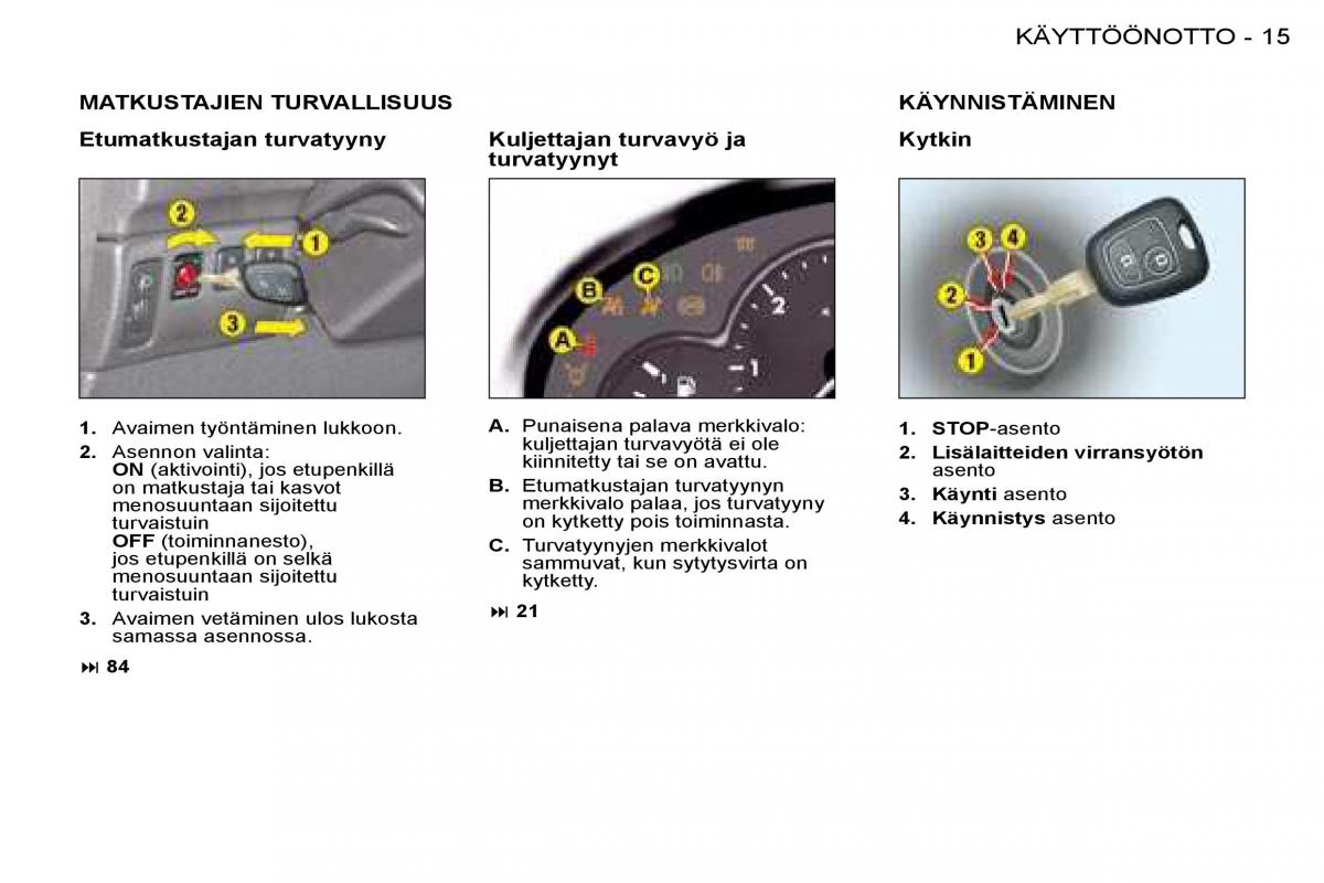 Peugeot 206 omistajan kasikirja / page 12