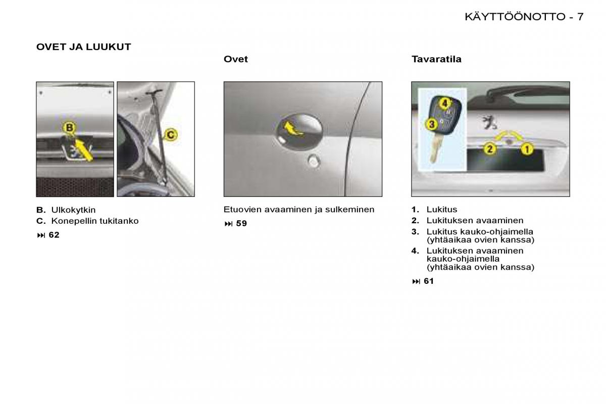 Peugeot 206 omistajan kasikirja / page 4