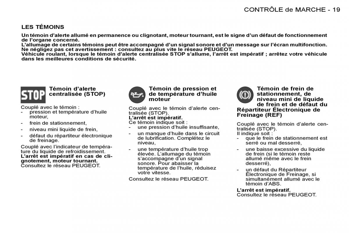 Peugeot 206 manuel du proprietaire / page 16