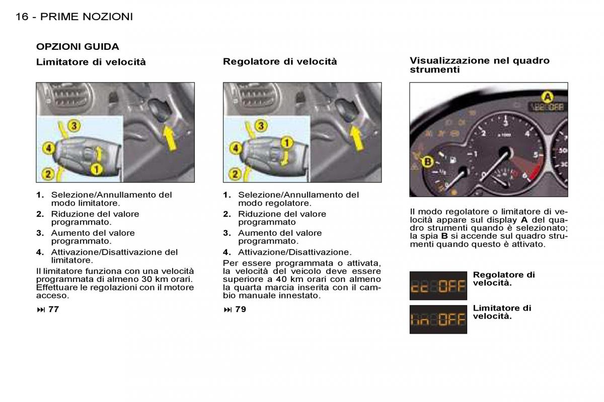 Peugeot 206 manuale del proprietario / page 13