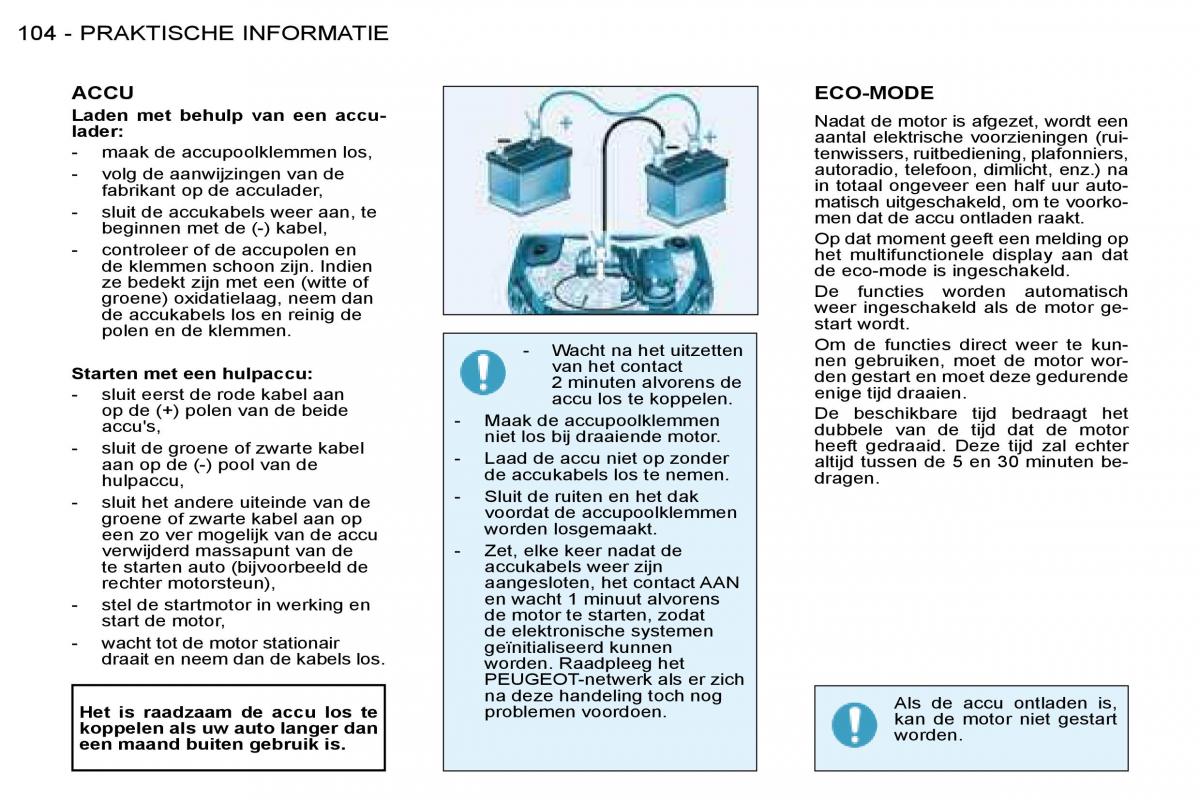 Peugeot 206 handleiding / page 111