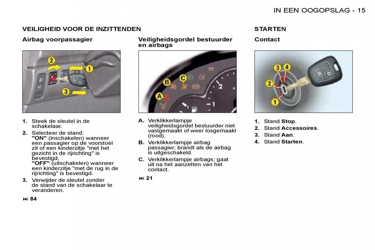 Peugeot 206 handleiding / page 12