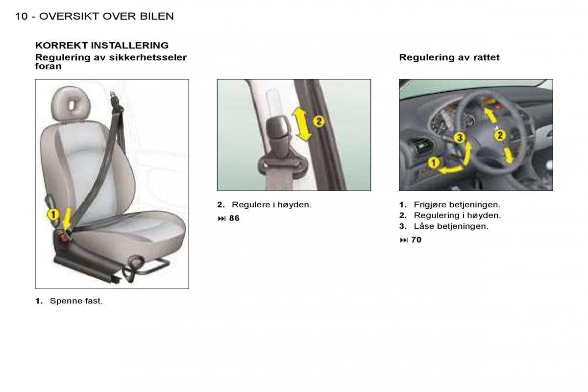 Peugeot 206 bruksanvisningen / page 7