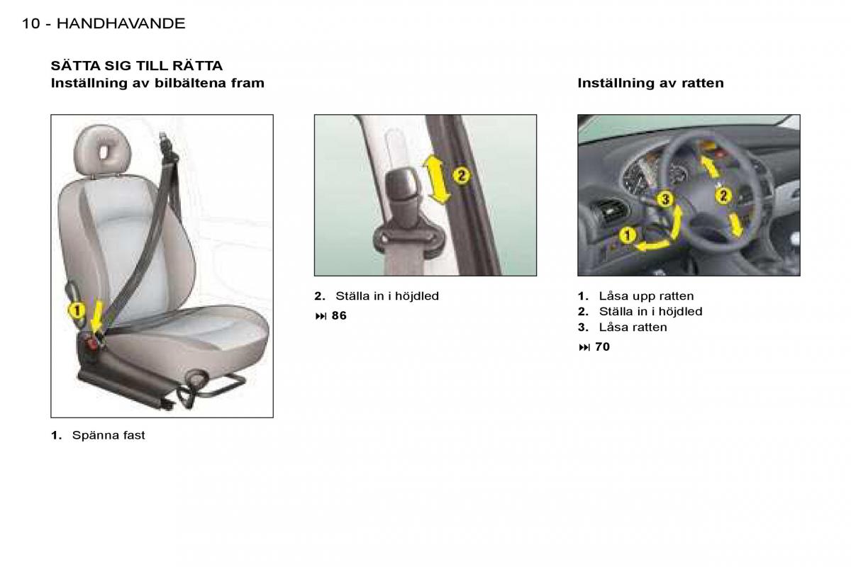 Peugeot 206 instruktionsbok / page 7